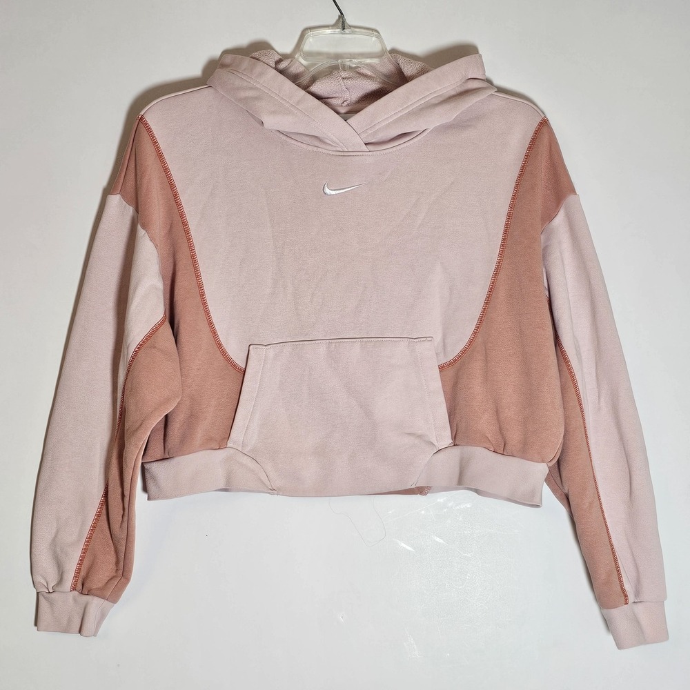 Nike Pink & Rose Cropped Hoodie